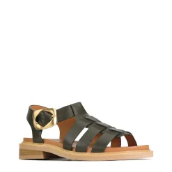 ORNAMENT LEATHER SANDALS><noscript><img width=