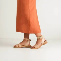 ORNAMENTAL ANKLE STRAP SANDALS LEATHER>EOS Footwear Hot