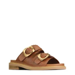 ORNATE SLIDE SANDALS LEATHER><noscript><img width=