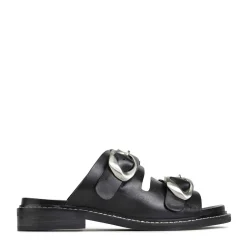 ORNATE SLIDE SANDALS LEATHER><noscript><img width=