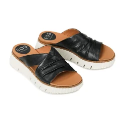 PELA LEATHER SLIDE SANDALS><noscript><img width=