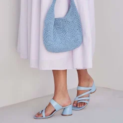 PERRI SLIP-ON HEEL SANDALS LEATHER>EOS Footwear Sale