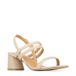PETELLA LEATHER BLOCK HEEL SANDALS><noscript><img width=
