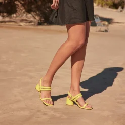 PETELLA LEATHER BLOCK HEEL SANDALS><noscript><img width=