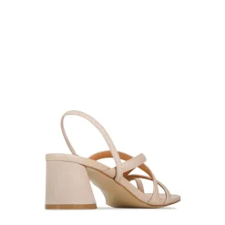 PETICE LEATHER BLOCK HEEL SANDALS><noscript><img width=