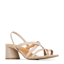 PETICE LEATHER BLOCK HEEL SANDALS><noscript><img width=