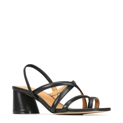 PETICE LEATHER BLOCK HEEL SANDALS><noscript><img width=