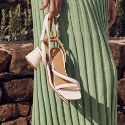 PETRICIA LEATHER BLOCK HEEL SANDALS><noscript><img width=