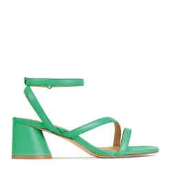 PETRICIA LEATHER BLOCK HEEL SANDALS><noscript><img width=