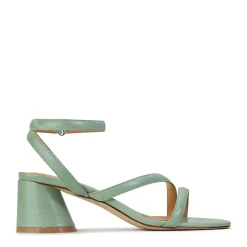 PETRICIA LEATHER BLOCK HEEL SANDALS><noscript><img width=
