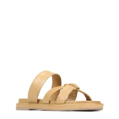 RING LEATHER SLIDE SANDALS><noscript><img width=