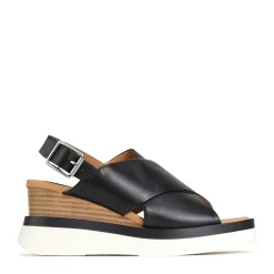 SASILLE WEDGE SANDALS LEATHER>EOS Footwear Outlet