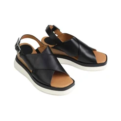 SASILLE WEDGE SANDALS LEATHER><noscript><img width=