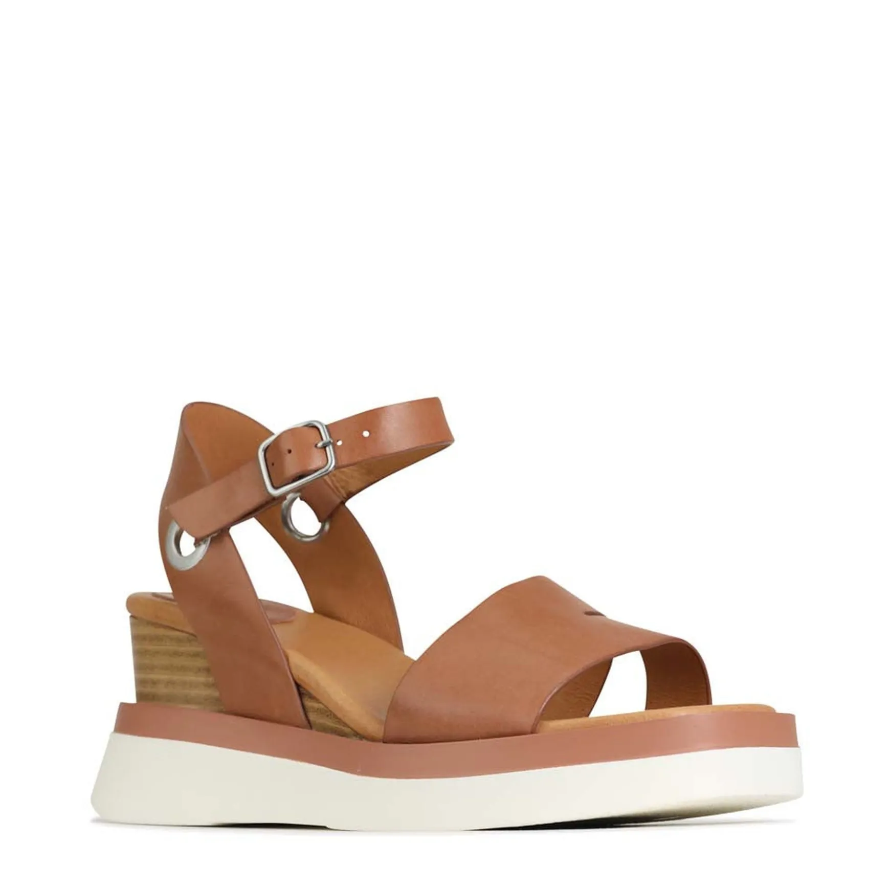 SASKIA STRAP WEDGE SANDALS LEATHER>EOS Footwear New