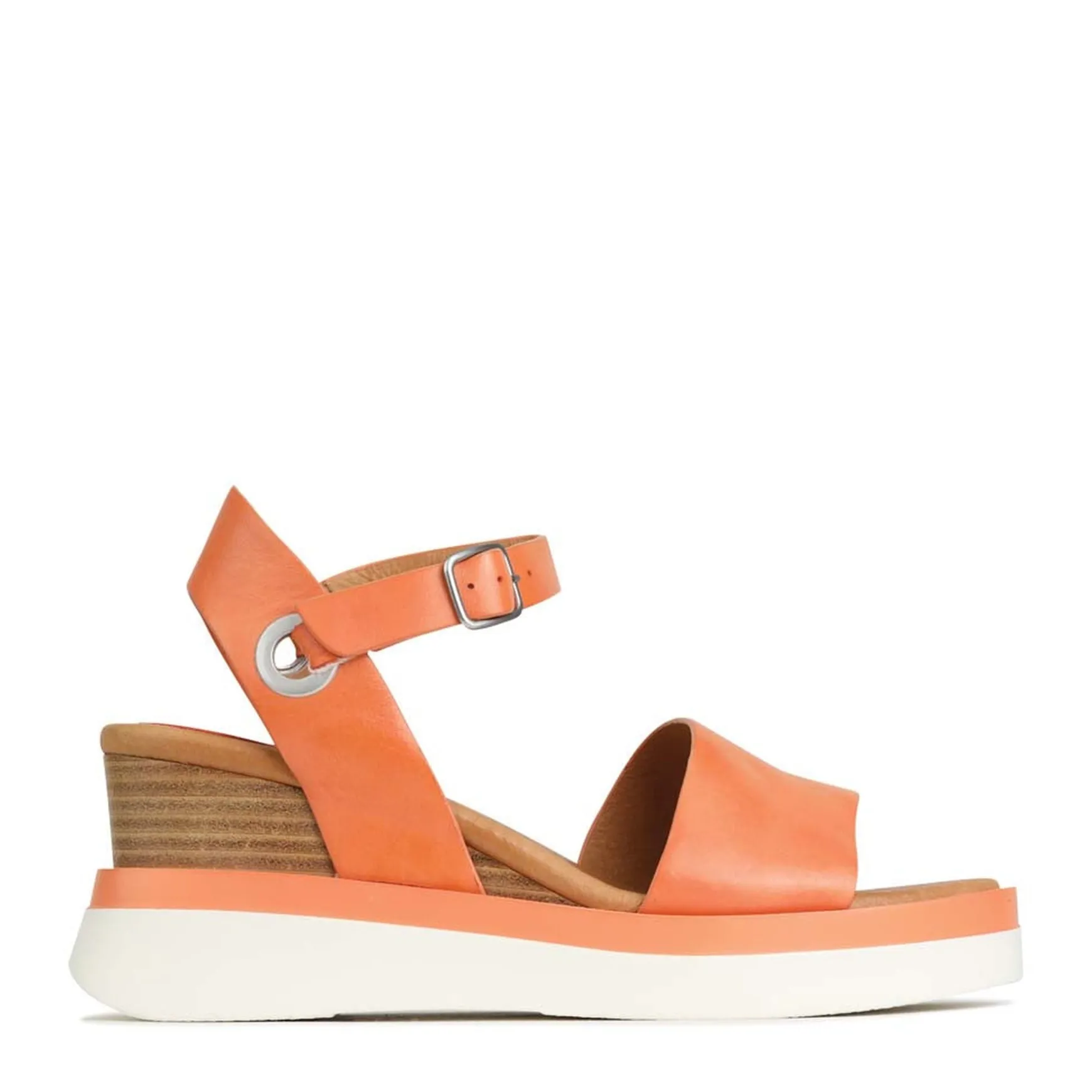 SASKIA STRAP WEDGE SANDALS LEATHER>EOS Footwear New