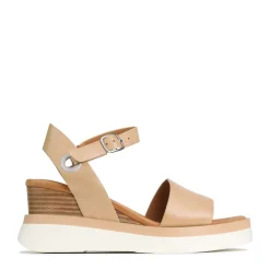 SASKIA STRAP WEDGE SANDALS LEATHER><noscript><img width=