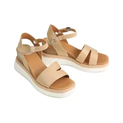 SASKIA STRAP WEDGE SANDALS LEATHER><noscript><img width=