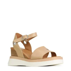 SASKIA STRAP WEDGE SANDALS LEATHER><noscript><img width=