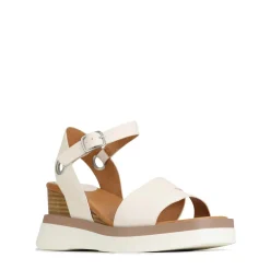 SASKIA STRAP WEDGE SANDALS LEATHER><noscript><img width=