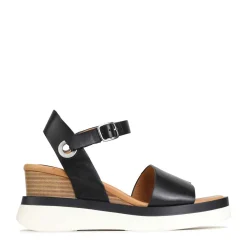 SASKIA STRAP WEDGE SANDALS LEATHER><noscript><img width=