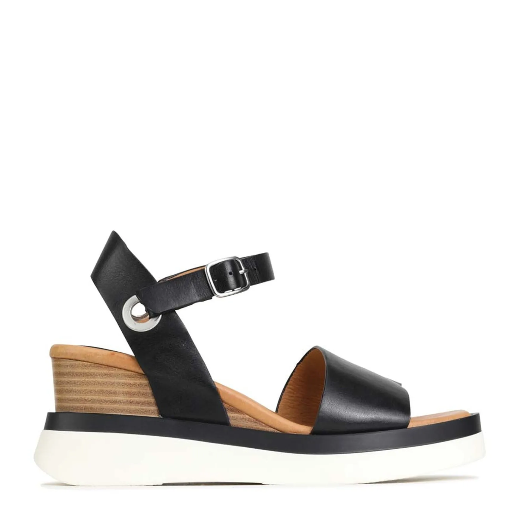SASKIA STRAP WEDGE SANDALS LEATHER>EOS Footwear New