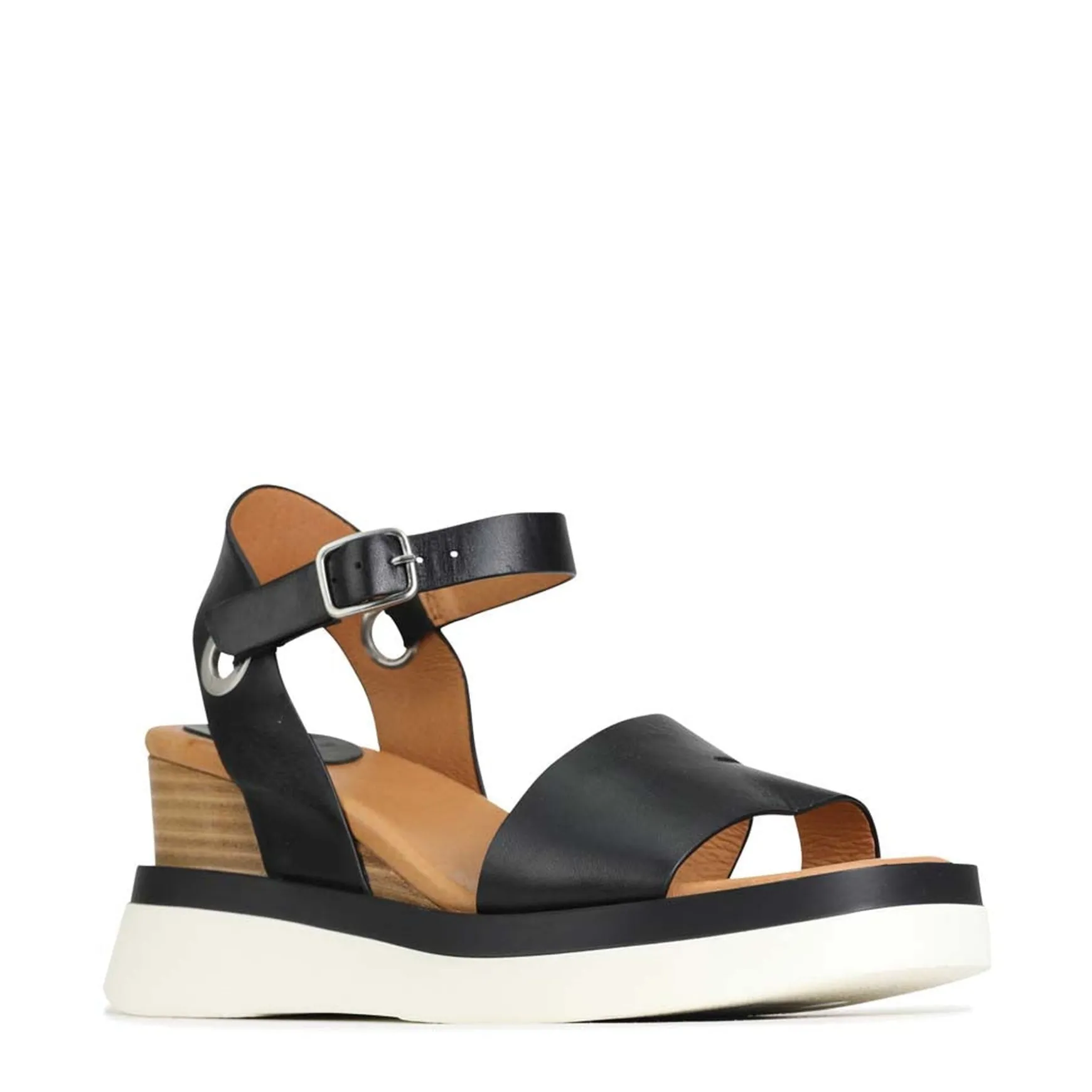 SASKIA STRAP WEDGE SANDALS LEATHER>EOS Footwear New