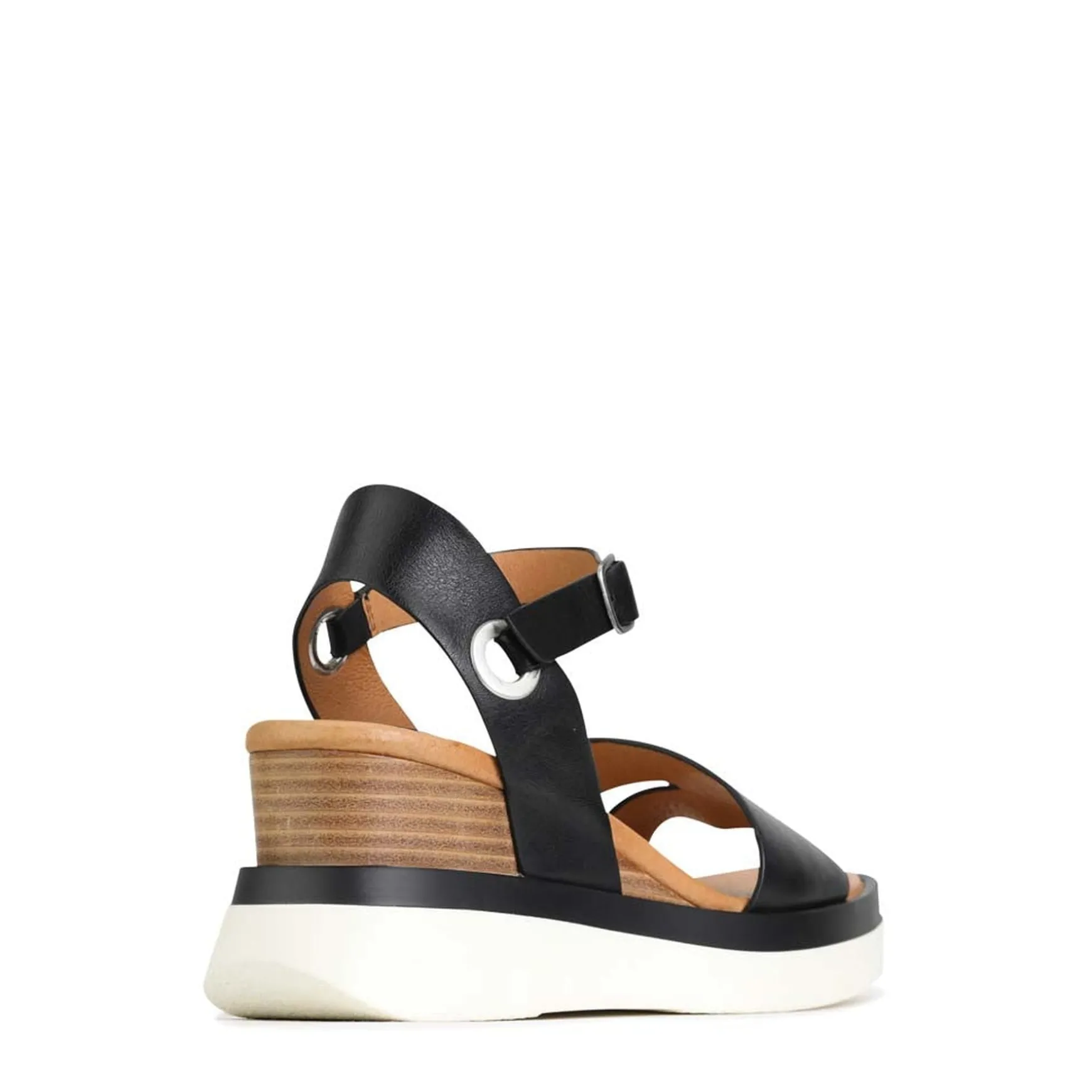 SASKIA STRAP WEDGE SANDALS LEATHER>EOS Footwear New