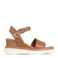 SASKIA STRAP WEDGE SANDALS LEATHER><noscript><img width=