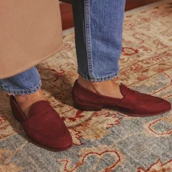 SERAH SUEDE LEATHER LOAFERS><noscript><img width=