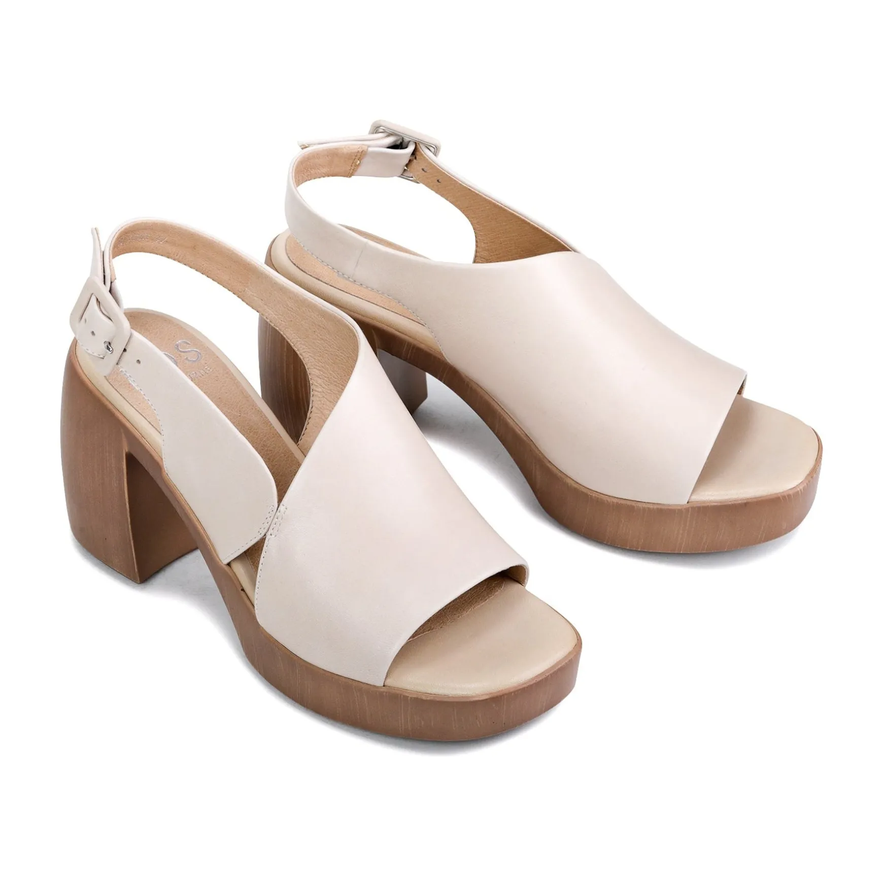 SPICER LEATHER BLOCK HEEL SANDALS>EOS Footwear Sale