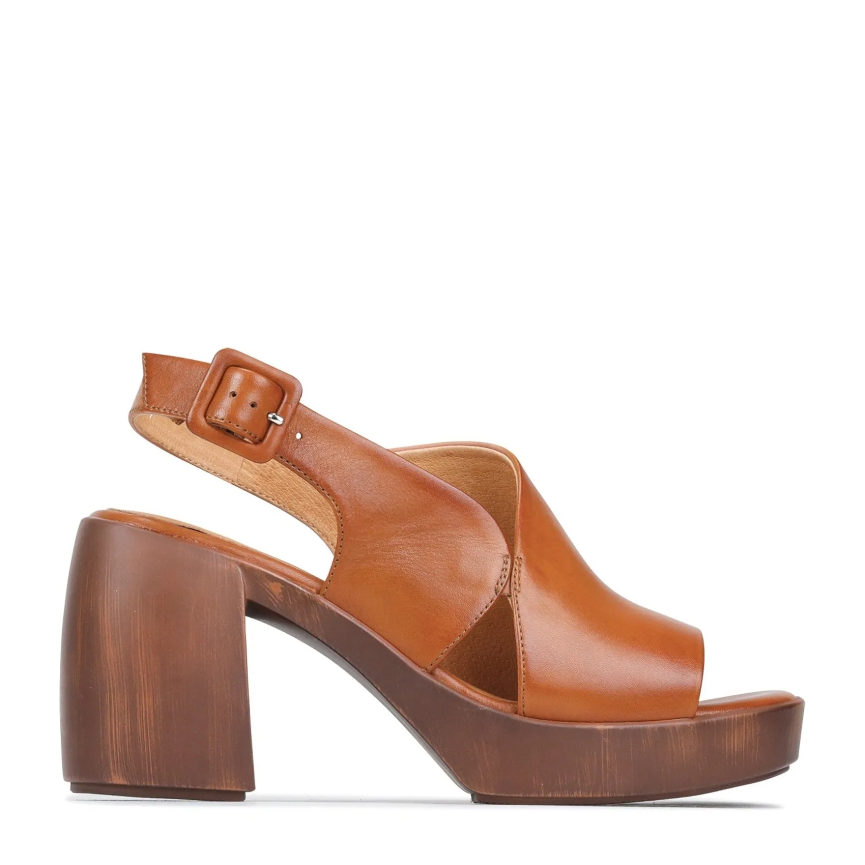 SPICER LEATHER BLOCK HEEL SANDALS>EOS Footwear Sale