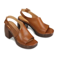SPICER LEATHER BLOCK HEEL SANDALS><noscript><img width=