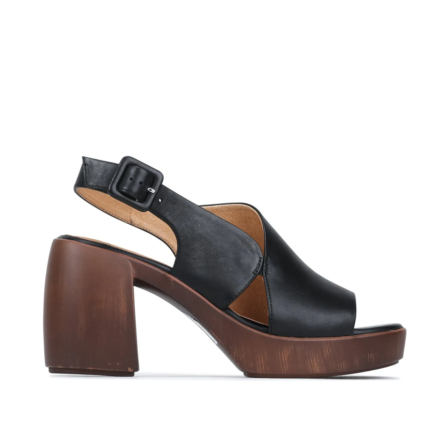 SPICER LEATHER BLOCK HEEL SANDALS>EOS Footwear Sale