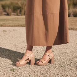 SPIGA LEATHER BLOCK HEEL SANDALS>EOS Footwear Flash Sale