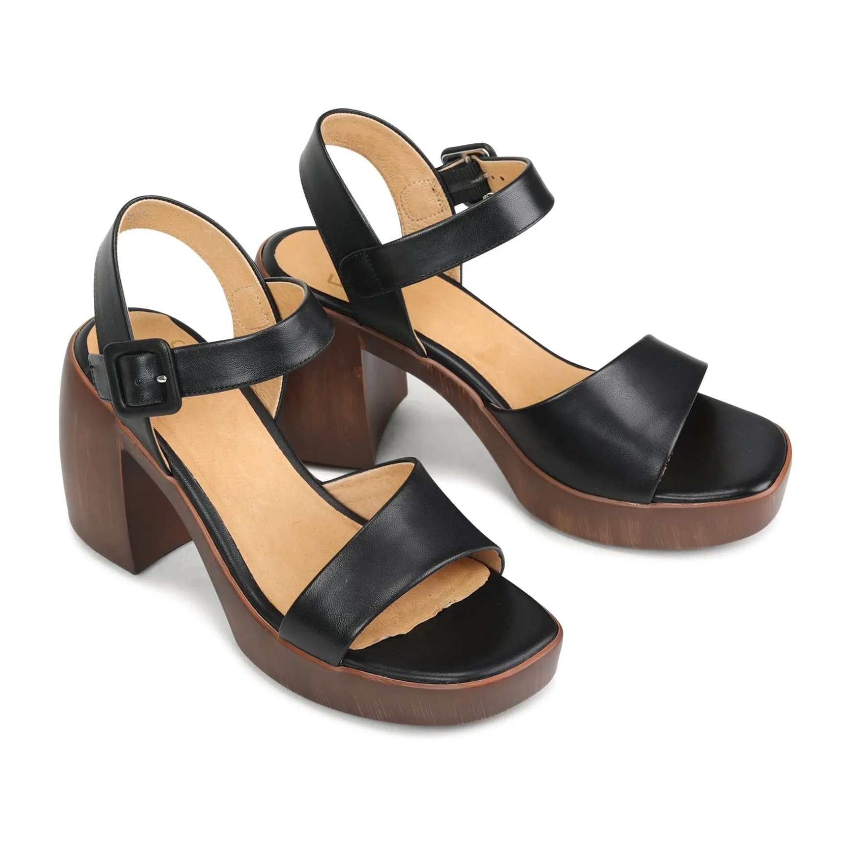 SPIGA LEATHER BLOCK HEEL SANDALS>EOS Footwear Flash Sale