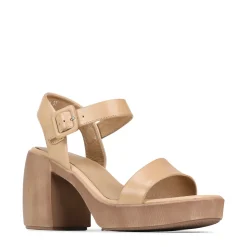 SPIGA LEATHER BLOCK HEEL SANDALS><noscript><img width=