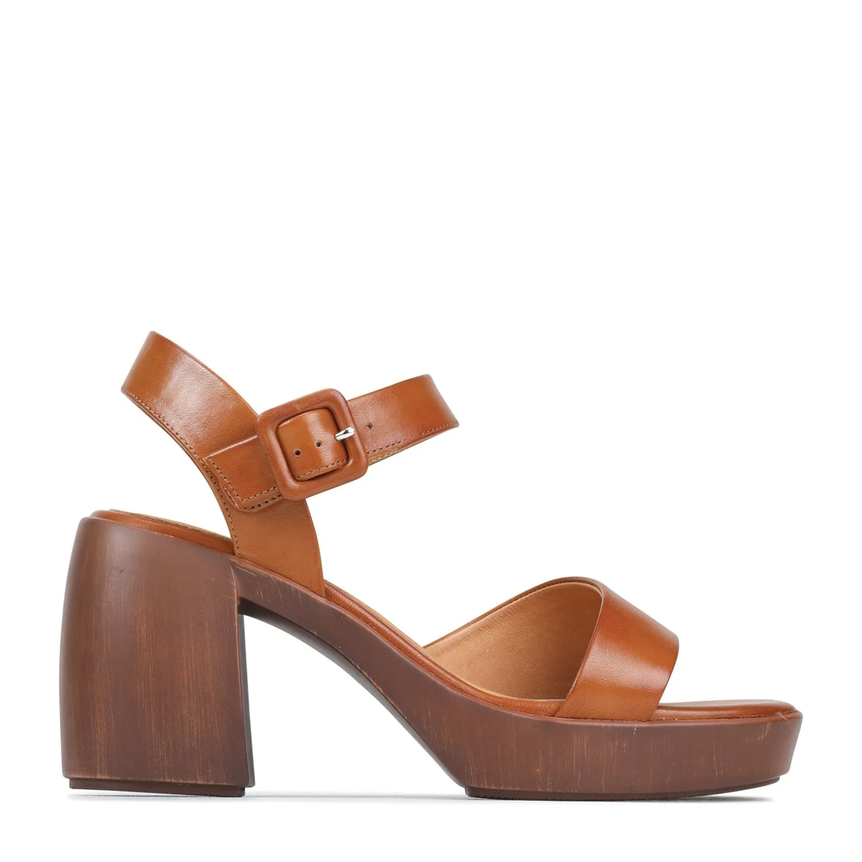 SPIGA LEATHER BLOCK HEEL SANDALS>EOS Footwear Flash Sale