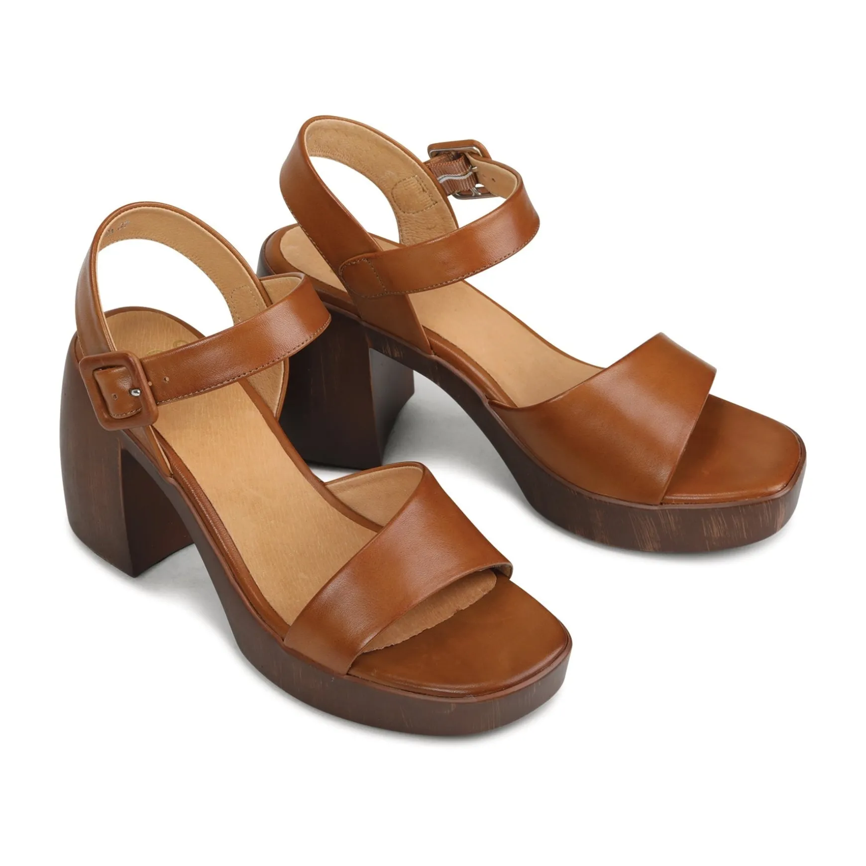 SPIGA LEATHER BLOCK HEEL SANDALS>EOS Footwear Flash Sale