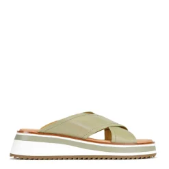 SPORT LEATHER CROSSOVER SLIDE SANDAL>EOS Footwear Cheap