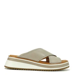 SPORT LEATHER CROSSOVER SLIDE SANDAL><noscript><img width=