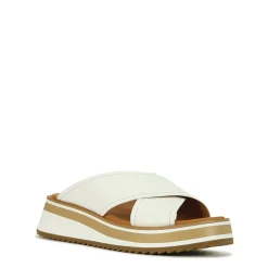 SPORT LEATHER CROSSOVER SLIDE SANDAL><noscript><img width=