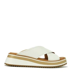 SPORT LEATHER CROSSOVER SLIDE SANDAL><noscript><img width=