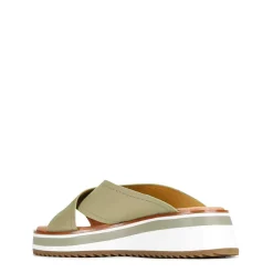SPORT LEATHER CROSSOVER SLIDE SANDAL><noscript><img width=
