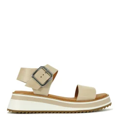 SPORTY LEATHER WEDGE SANDAL>EOS Footwear Cheap
