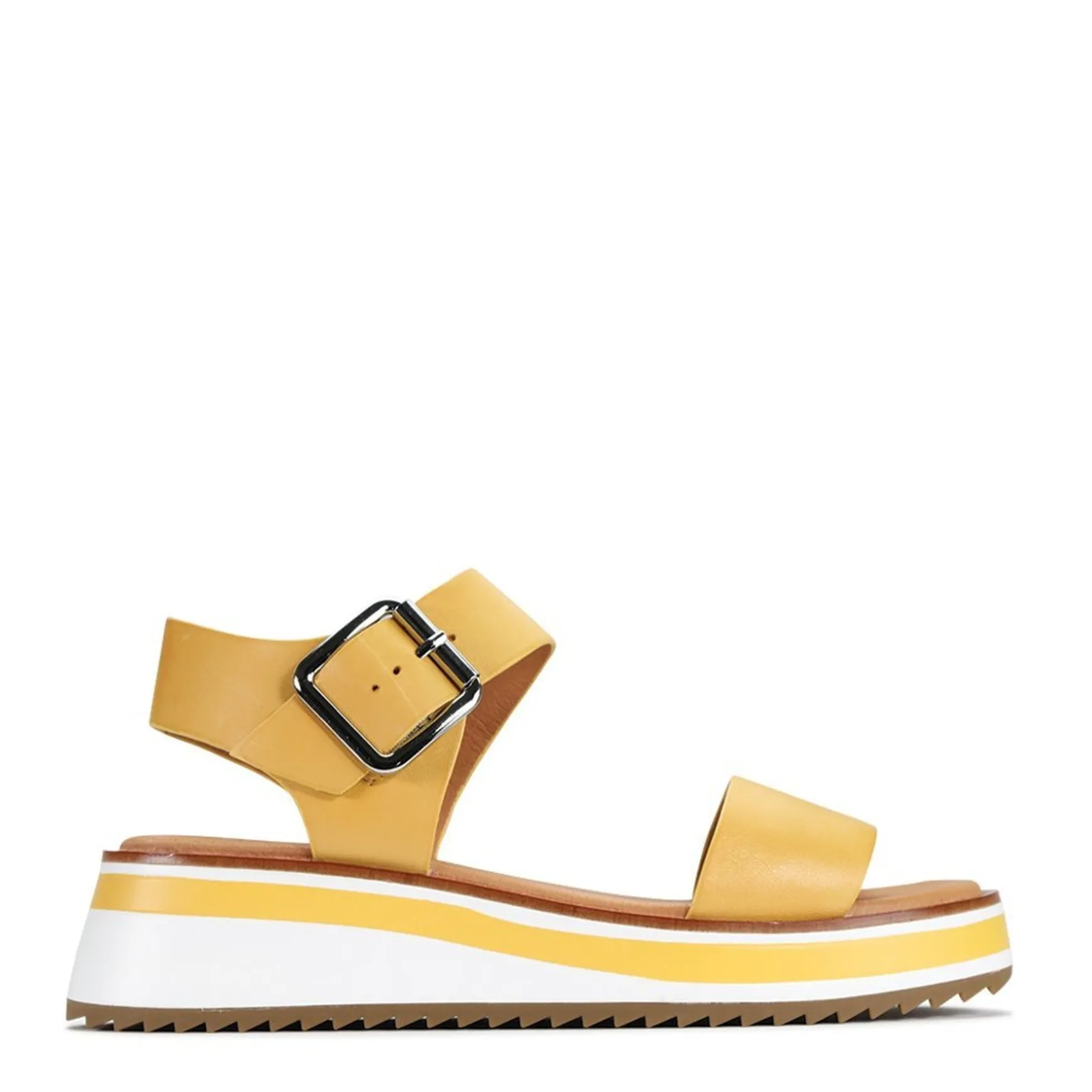 SPORTY LEATHER WEDGE SANDAL>EOS Footwear Cheap