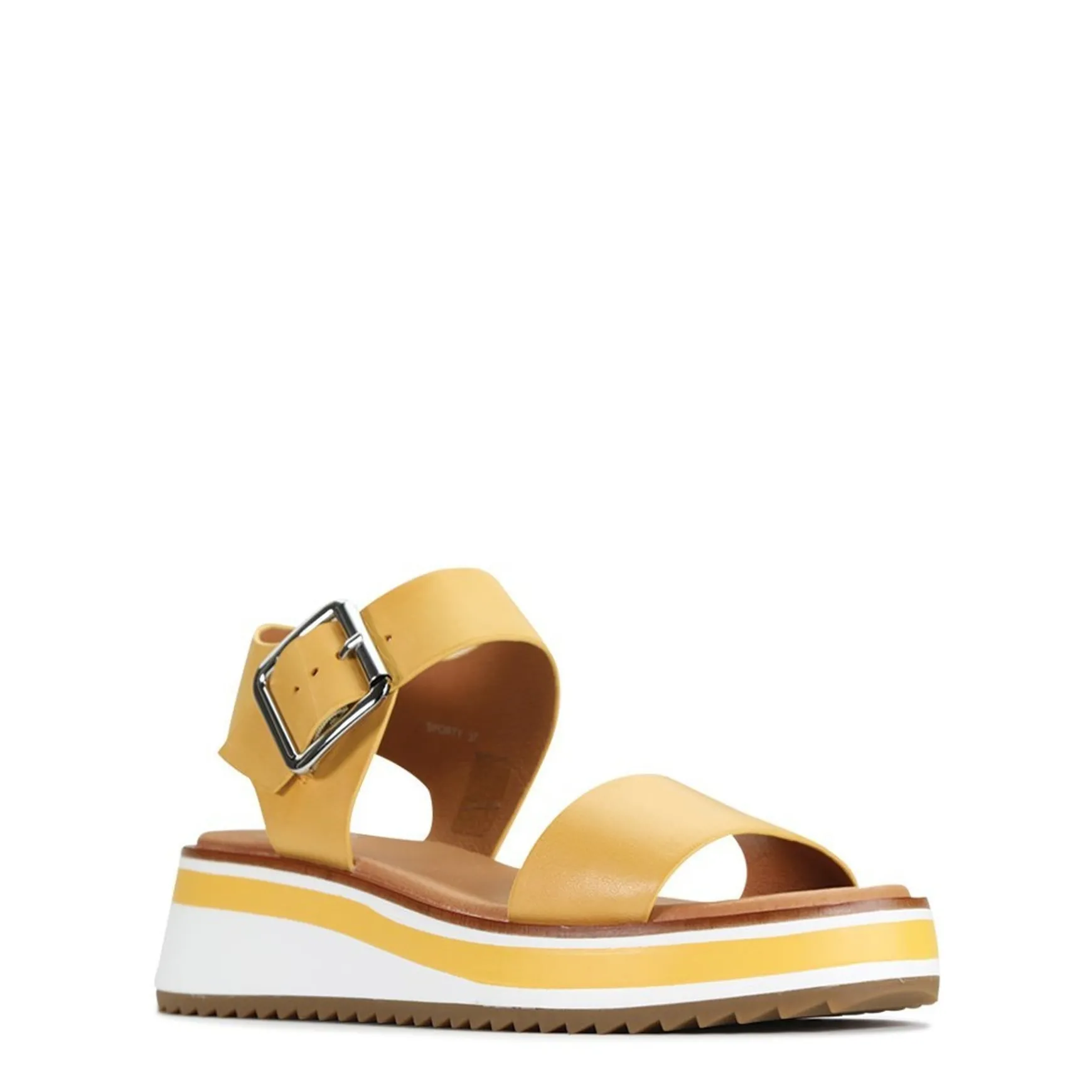 SPORTY LEATHER WEDGE SANDAL>EOS Footwear Cheap