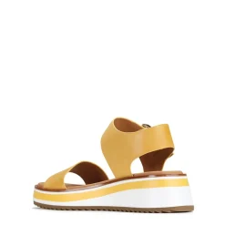 SPORTY LEATHER WEDGE SANDAL><noscript><img width=