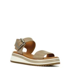 SPORTY LEATHER WEDGE SANDAL><noscript><img width=