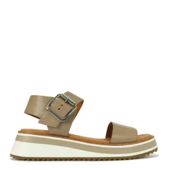 SPORTY LEATHER WEDGE SANDAL><noscript><img width=