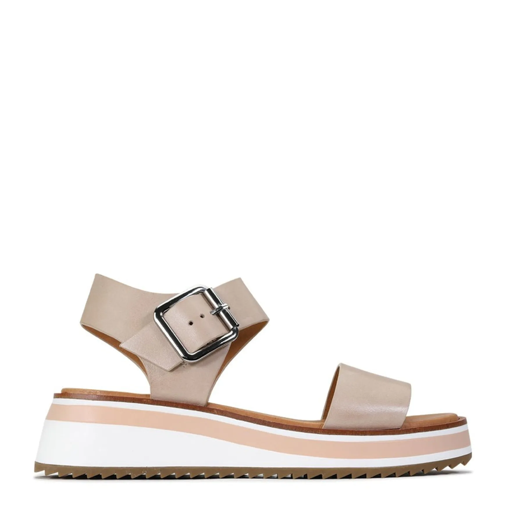 SPORTY LEATHER WEDGE SANDAL>EOS Footwear Cheap